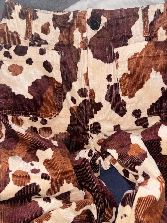 Anthro/Maeve Colette in Cow Print Corduroy - Picture 5 of 6